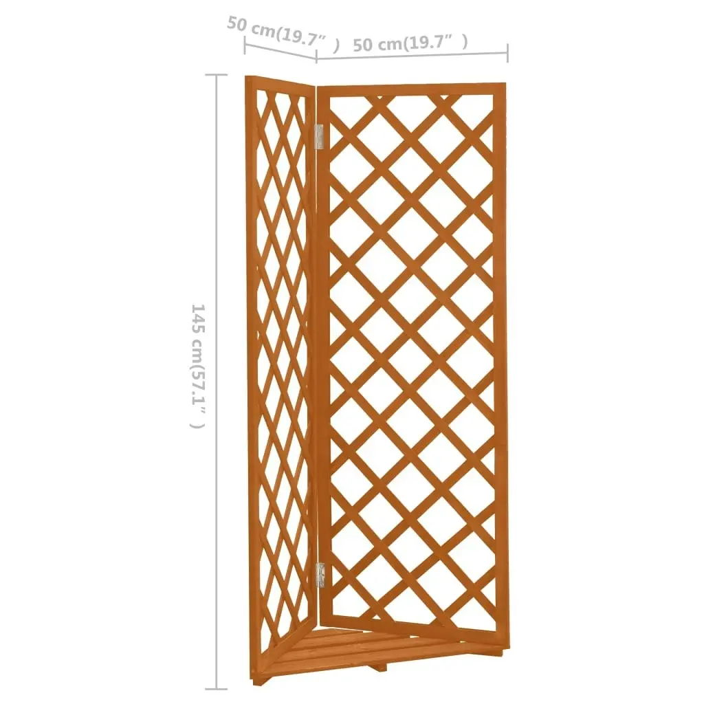 Corner Trellis Orange 50x50x145 cm Solid Firwood 314832