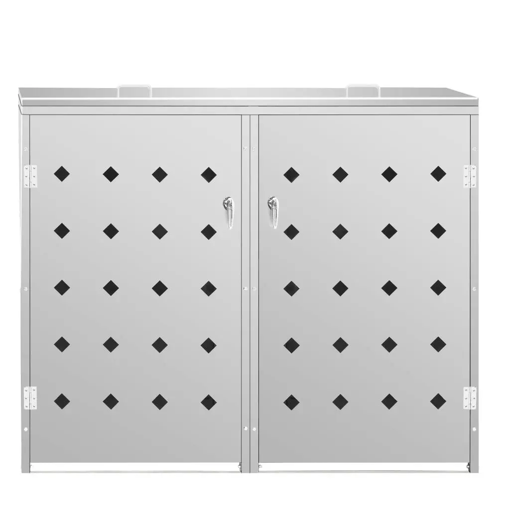 Double Wheelie Bin Shed 240 L Stainless Steel 145380