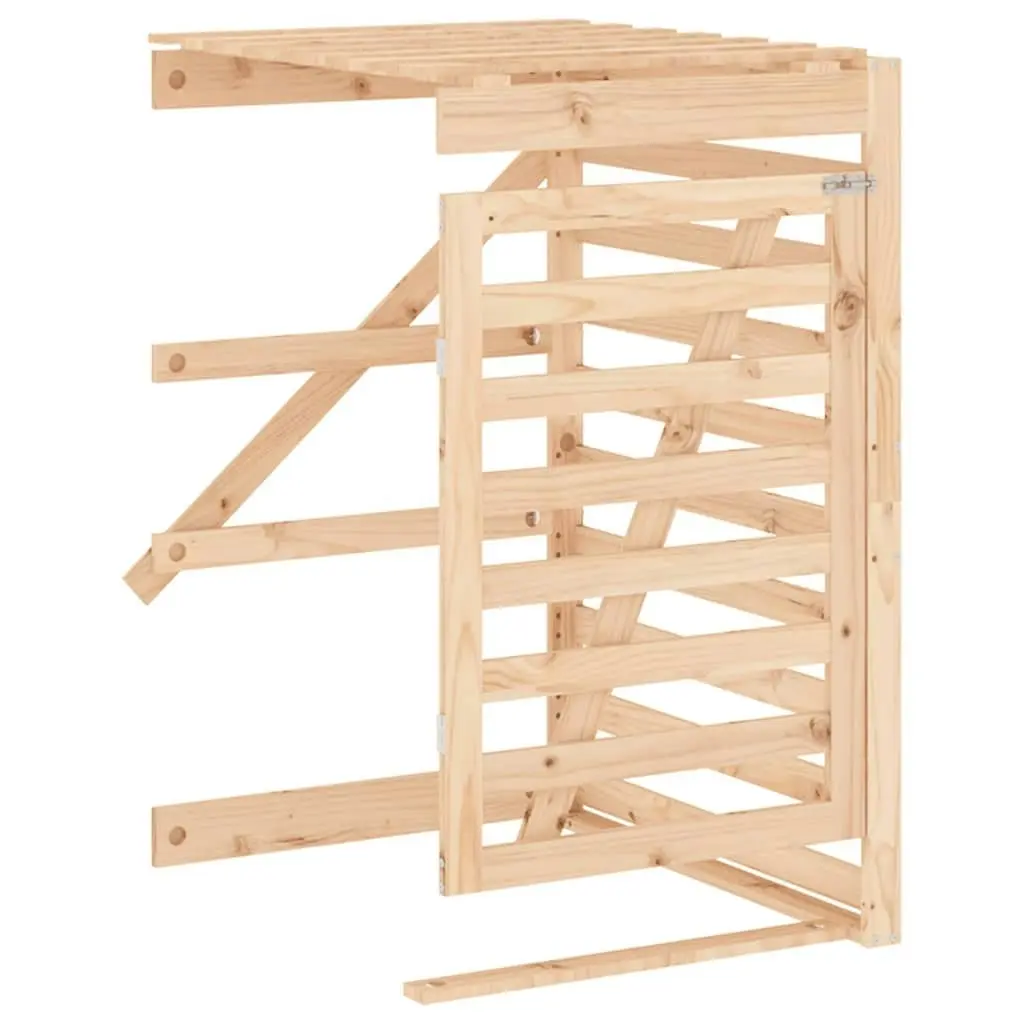 Double Wheelie Bin Storage Solid Wood Pine 3157685