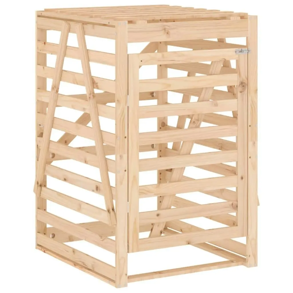 Double Wheelie Bin Storage Solid Wood Pine 3157685