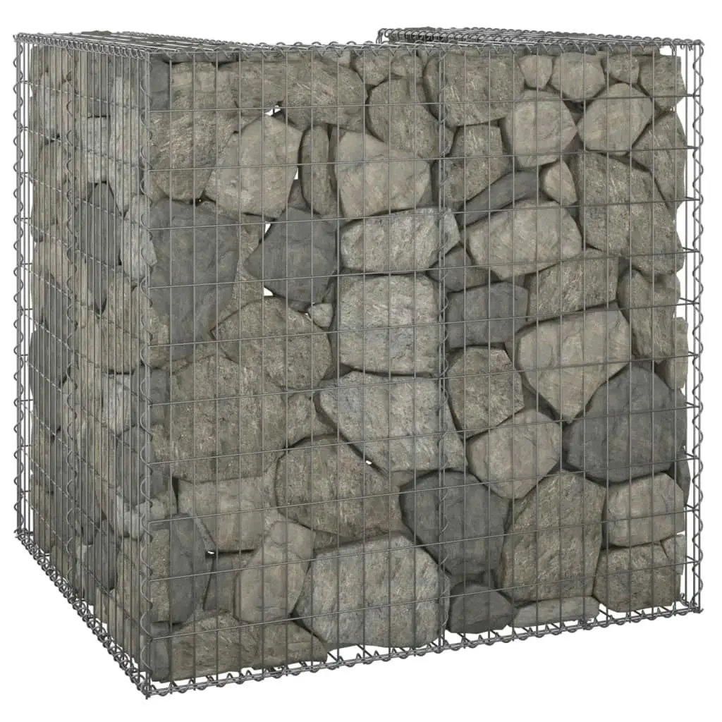 Gabion Wall for Garbage Bin Galvanised Steel 110x100x110 cm 151298