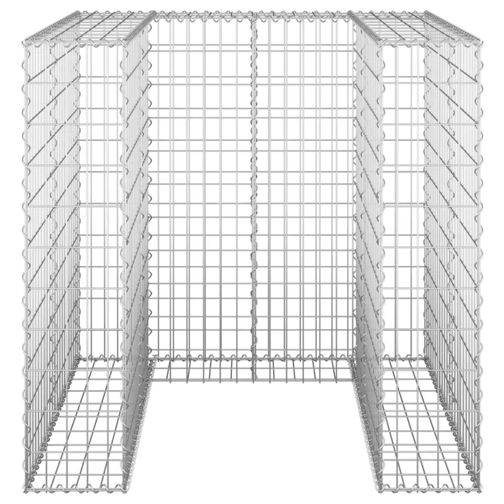 Gabion Wall for Garbage Bin Galvanised Steel 110x100x110 cm 151298