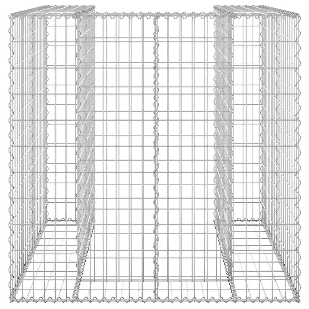 Gabion Wall for Garbage Bin Galvanised Steel 110x100x110 cm 151298