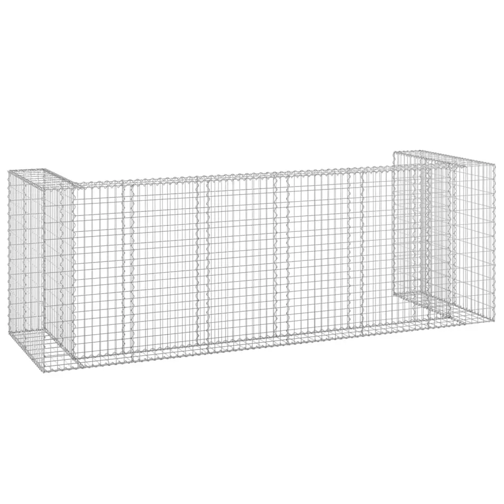 Gabion Wall for Garbage Bins Galvanised Steel 325x100x110 cm 151301