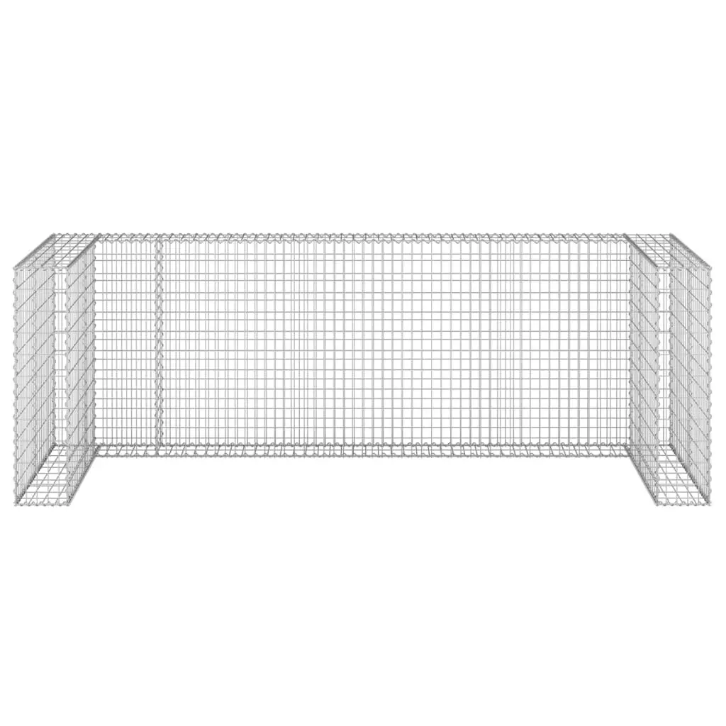 Gabion Wall for Garbage Bins Galvanised Steel 325x100x110 cm 151301