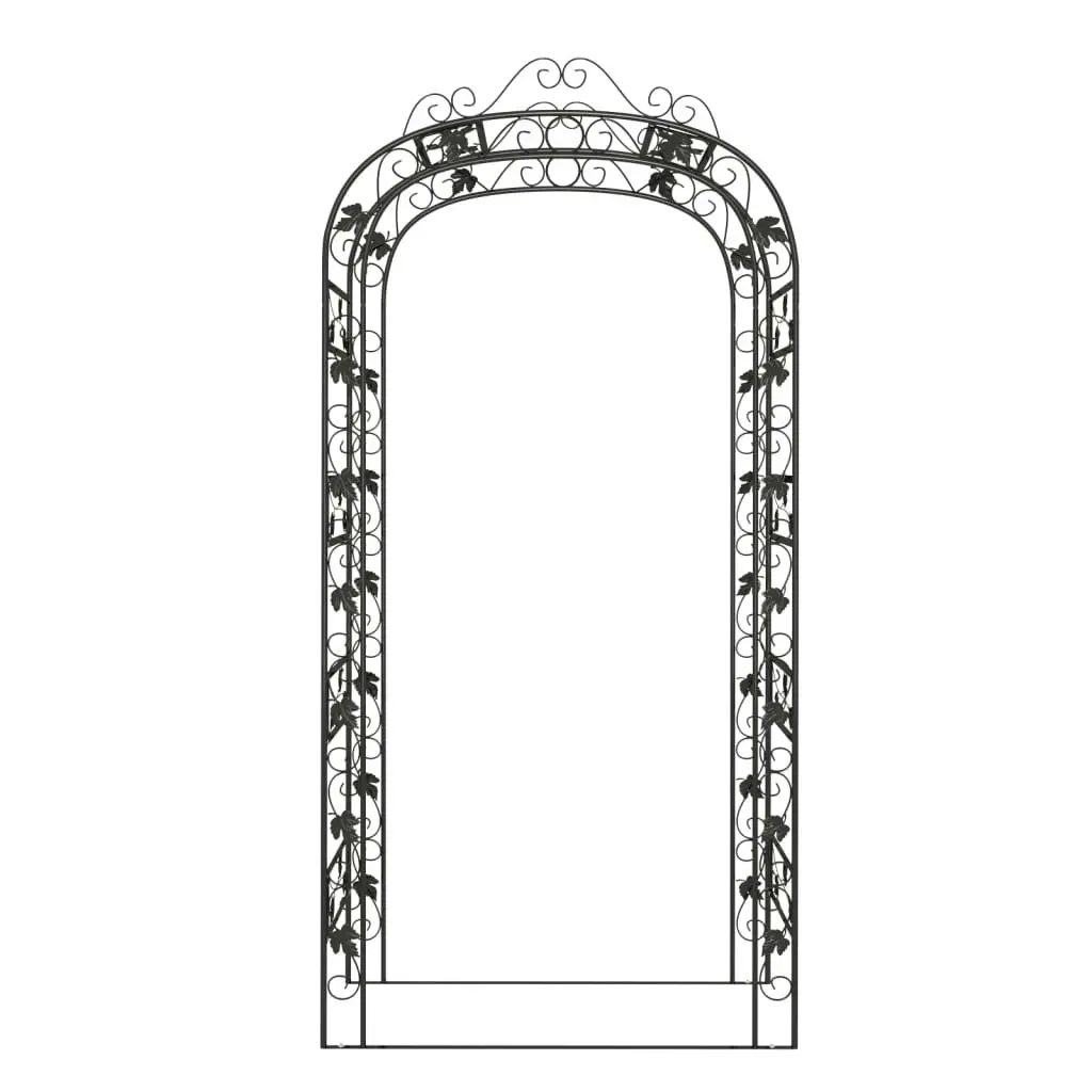 Garden Arch Black 116x45x240 cm Steel 319350