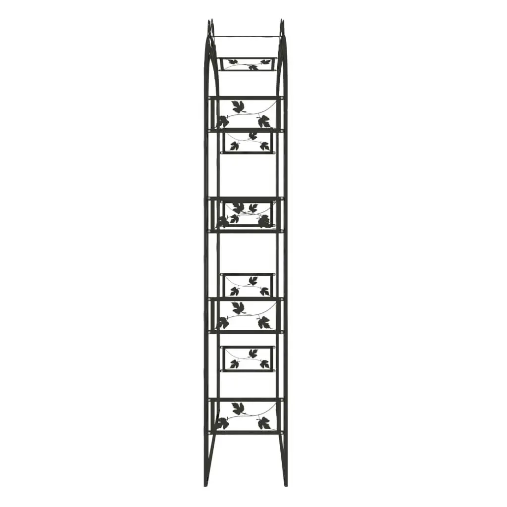 Garden Arch Black 116x45x240 cm Steel 319350