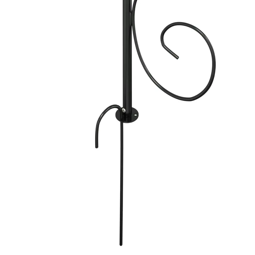 Garden Arch Black Ø180x255 cm Steel 319351