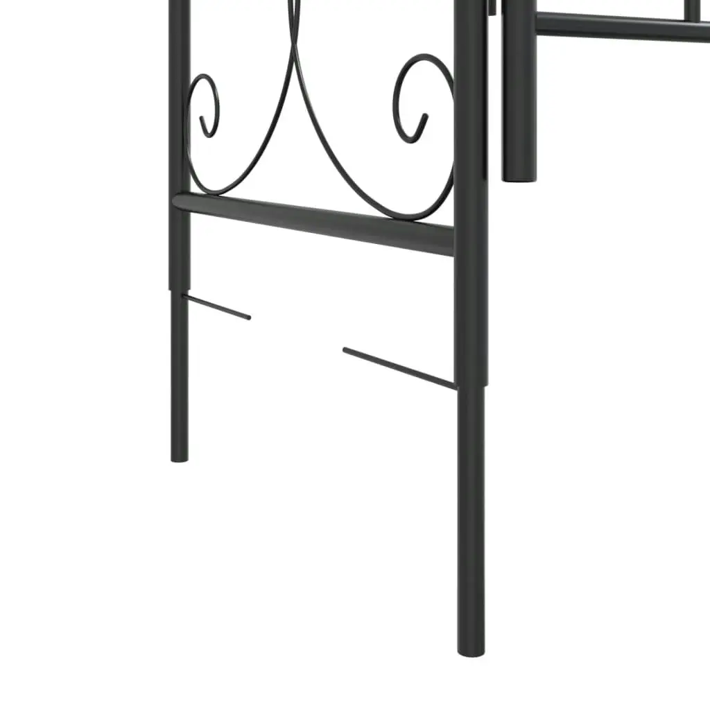 Garden Arch with Gate Black 108x45x235 cm Steel 319352