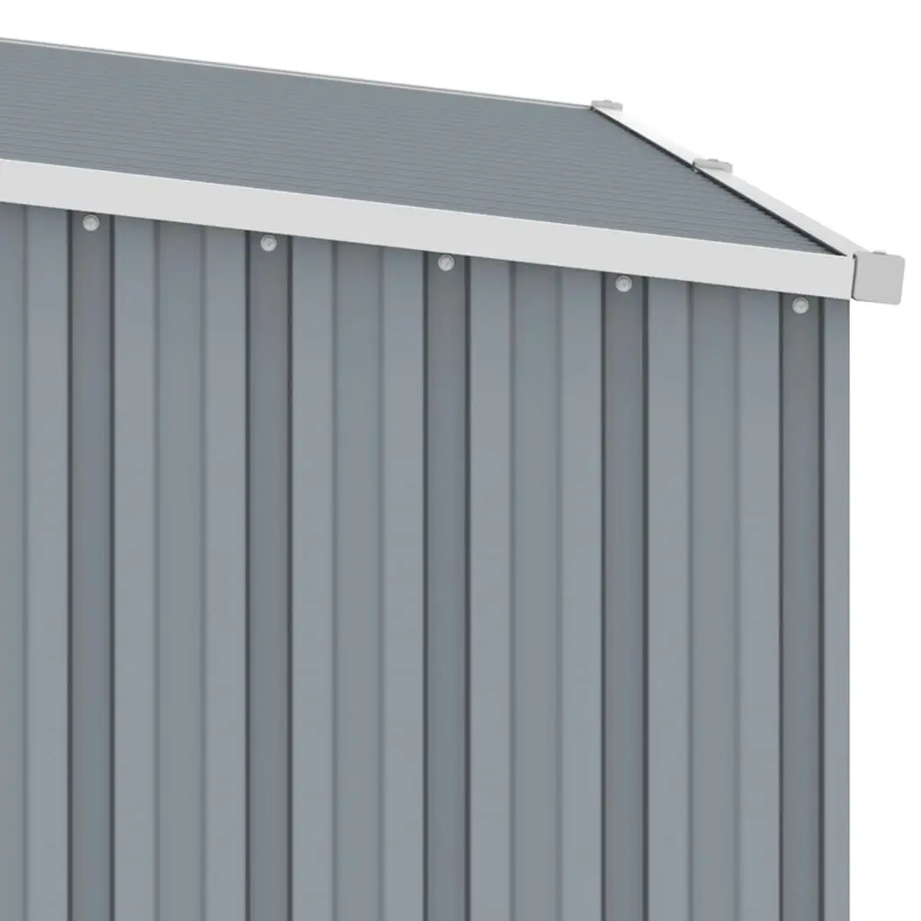 Garden Firewood Shed Grey 245x98x159 cm Galvanised Steel 46294