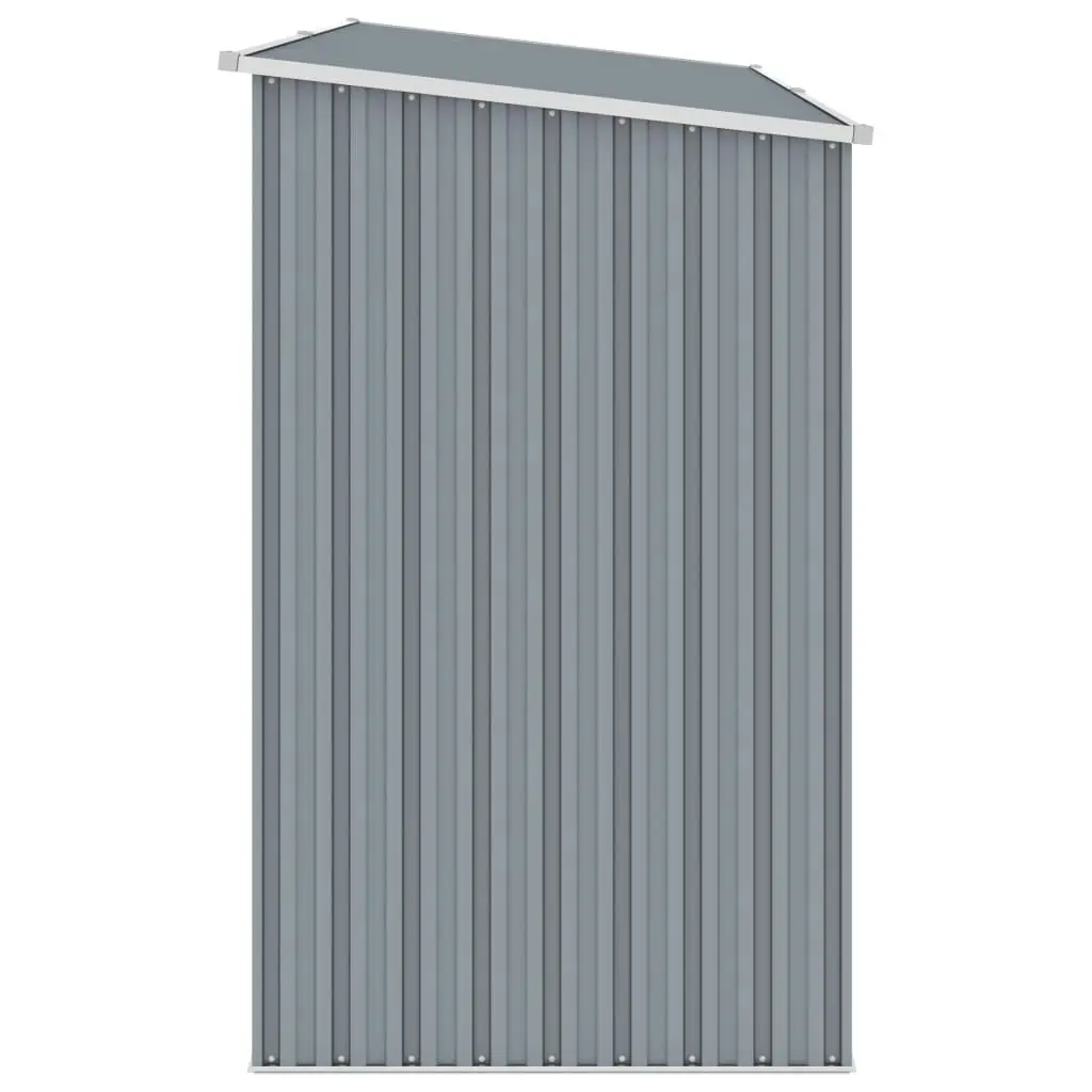 Garden Firewood Shed Grey 245x98x159 cm Galvanised Steel 46294