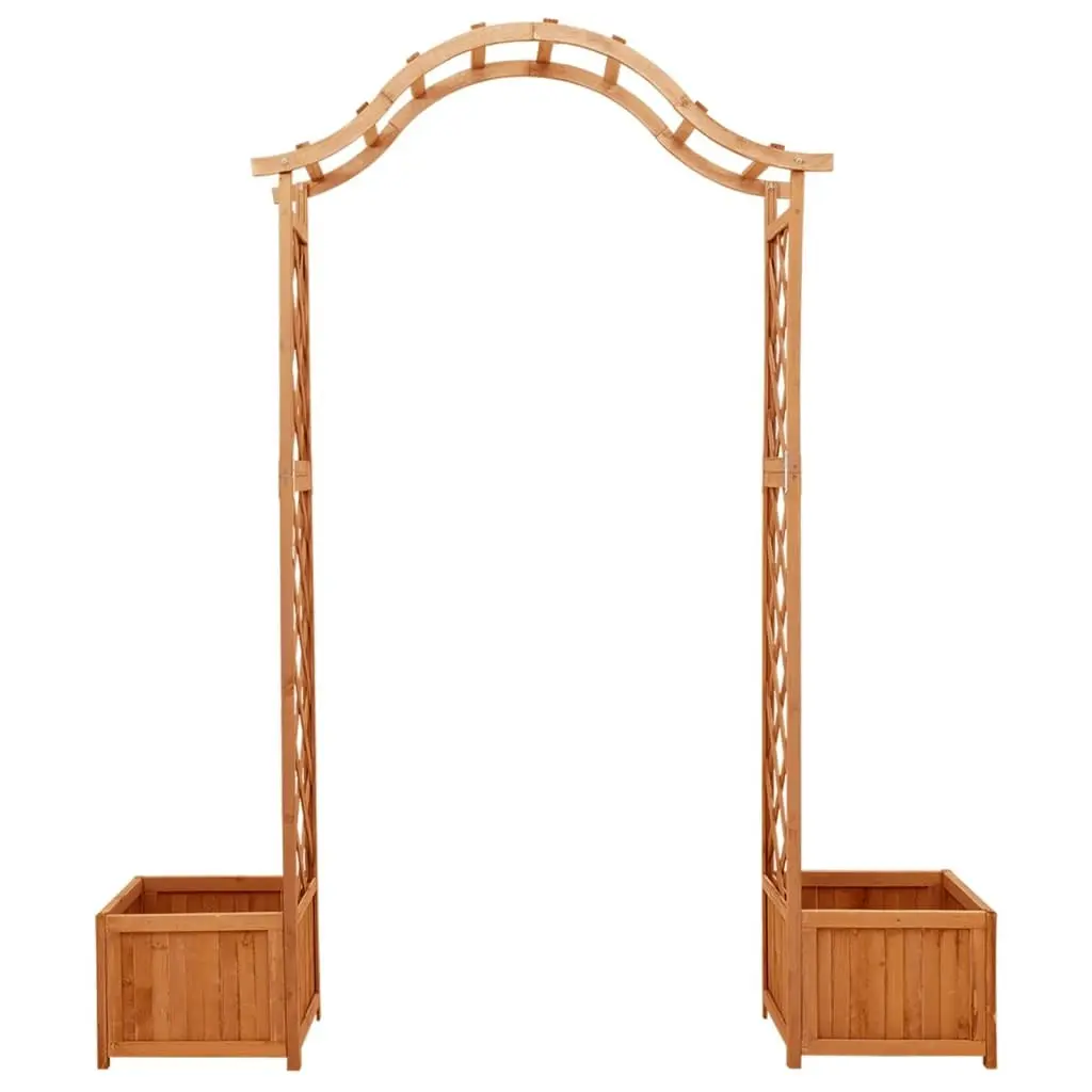 Garden Pergola with Planter Solid Firwood 316388