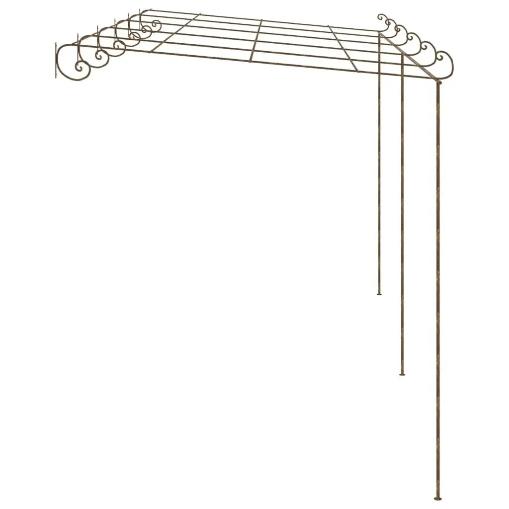 Garden Pergola Antique Brown 6x3x2.5 m Iron 313999