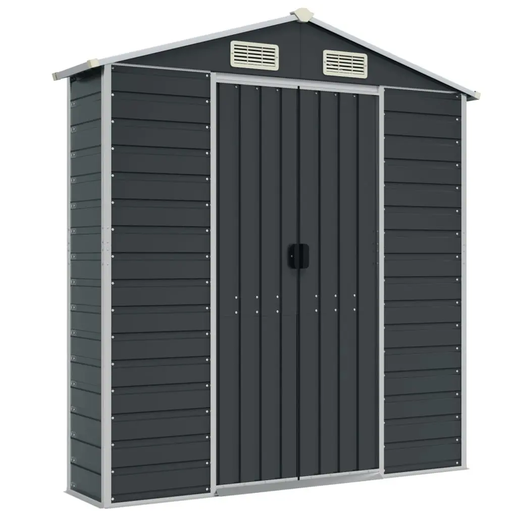 Garden Shed Anthracite 191x470x198 cm Galvanised Steel 3188257