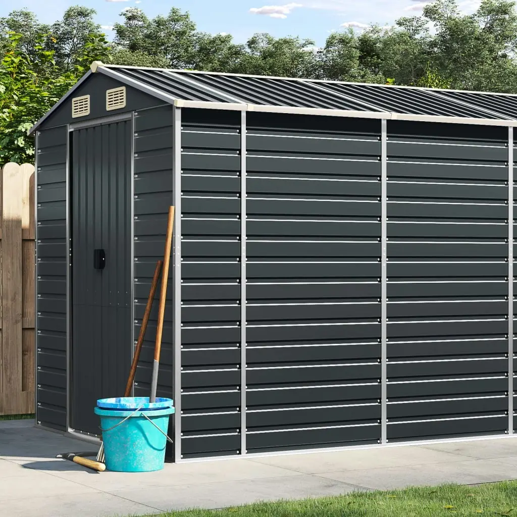 Garden Shed Anthracite 191x470x198 cm Galvanised Steel 3188257