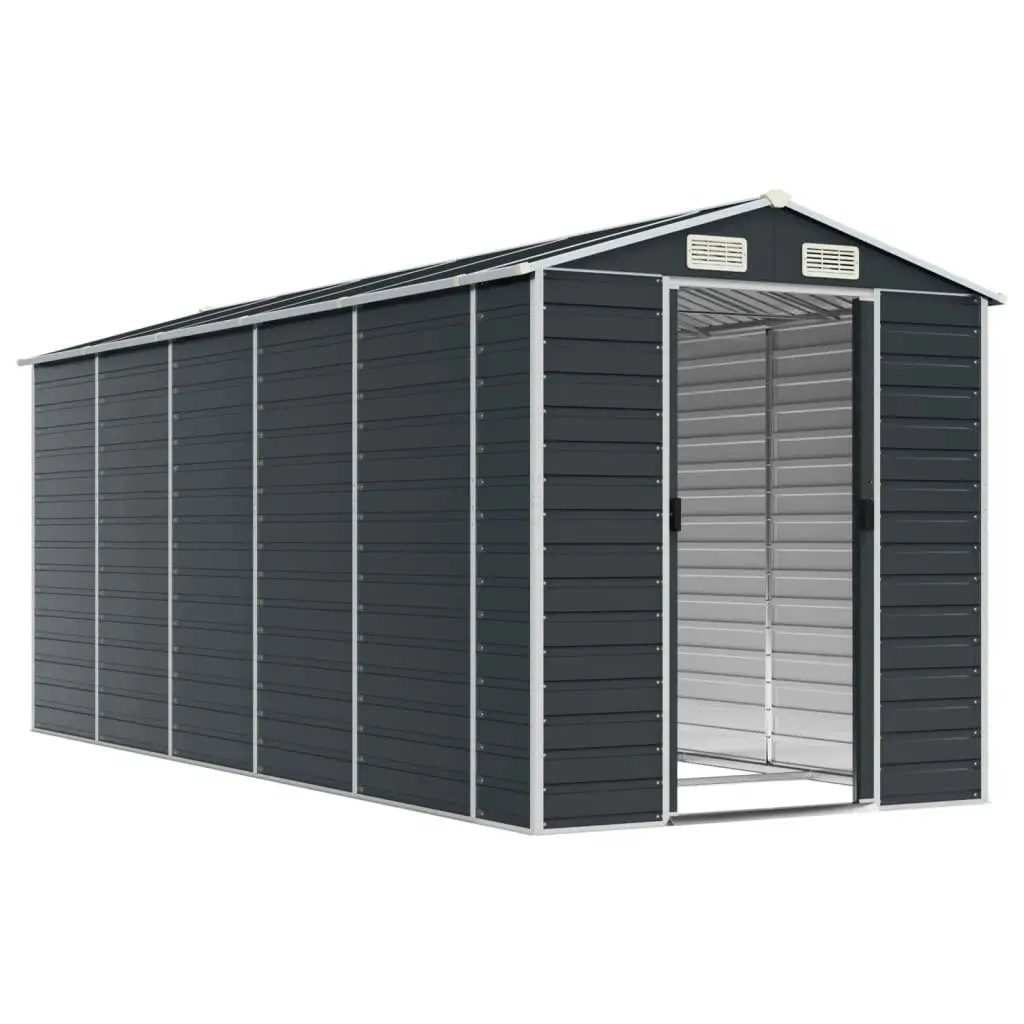 Garden Shed Anthracite 191x470x198 cm Galvanised Steel 3188257