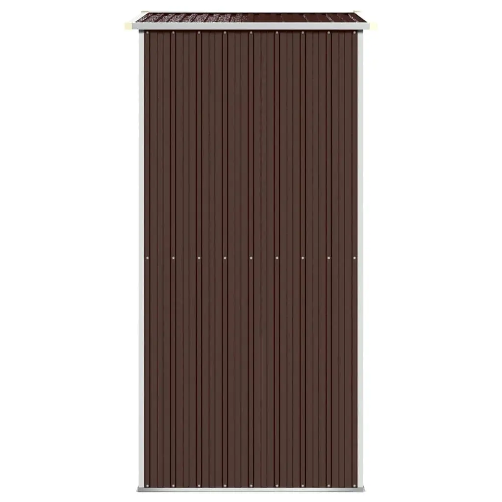 Garden Shed Dark Brown 192x108x223 cm Galvanised Steel 319273