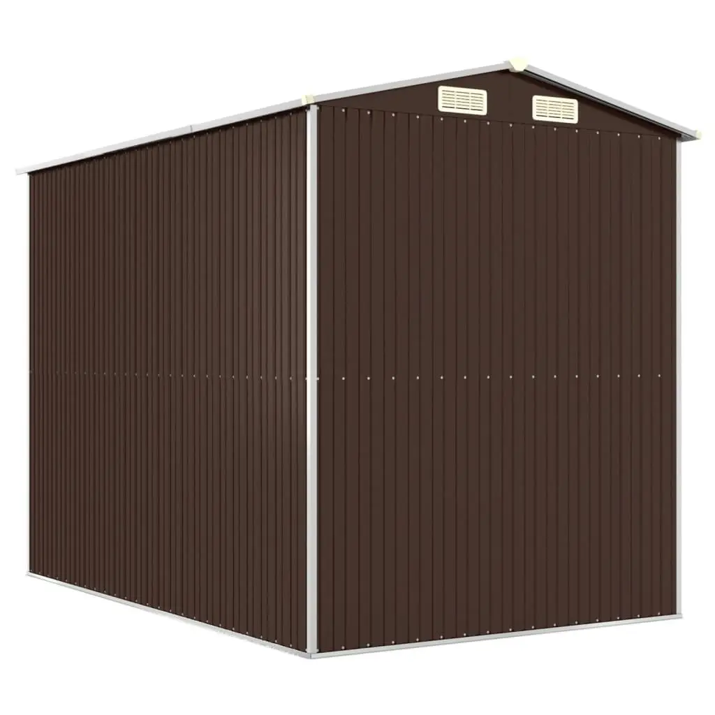 Garden Shed Dark Brown 192x274x223 cm Galvanised Steel 3147461