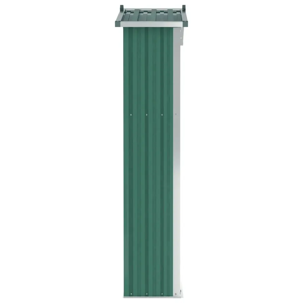 Garden Shed Green 116x45x175 cm Galvanised Steel 46301