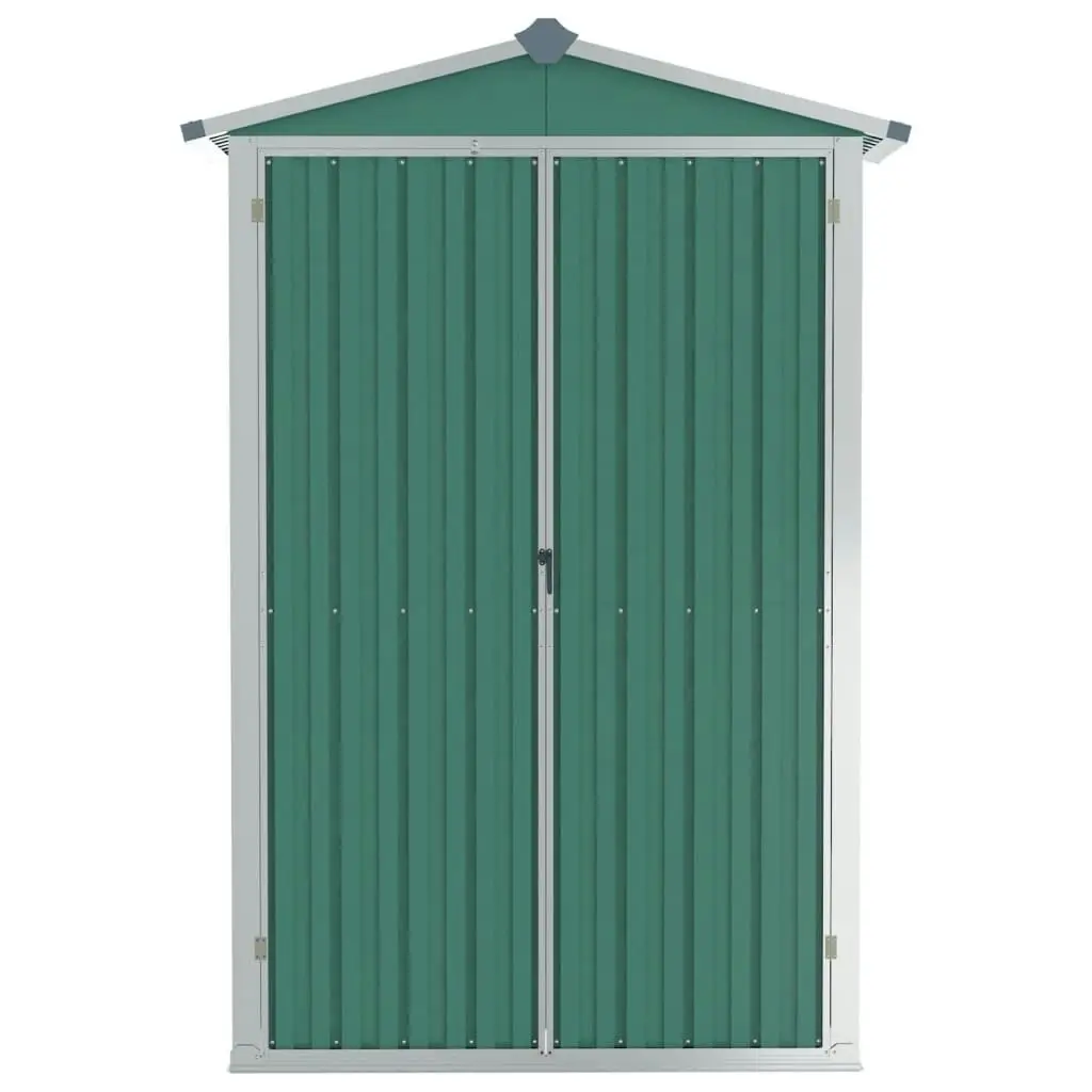 Garden Shed Green 116x45x175 cm Galvanised Steel 46301