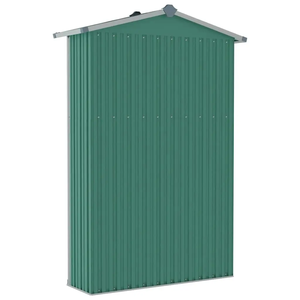 Garden Shed Green 116x45x175 cm Galvanised Steel 46301