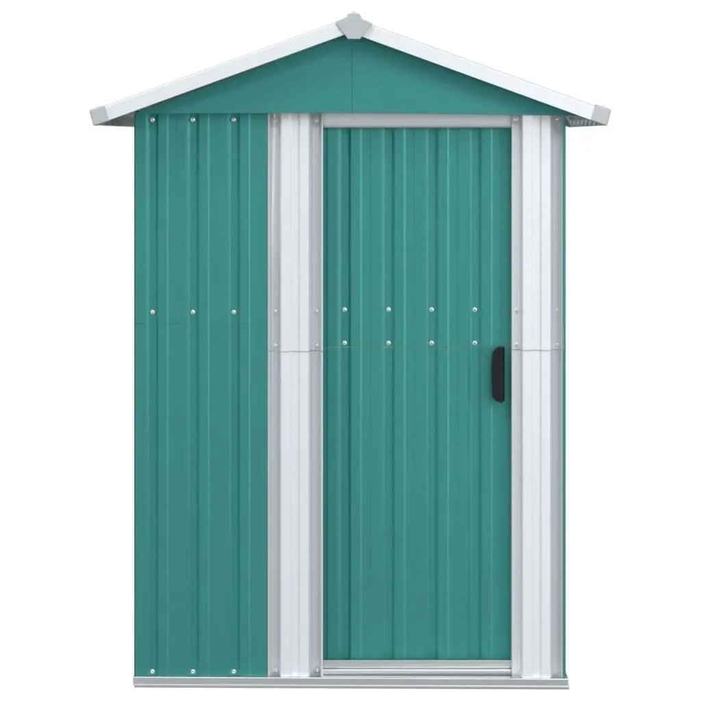 Garden Shed Green 126x97.5x177 cm Galvanised Steel 316233