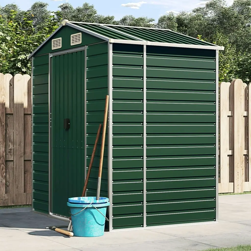 Garden Shed Green 191x130x198 cm Galvanised Steel 3188231