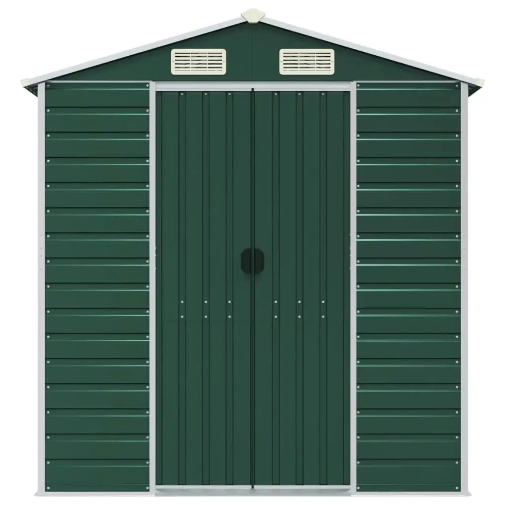 Garden Shed Green 191x130x198 cm Galvanised Steel 3188231