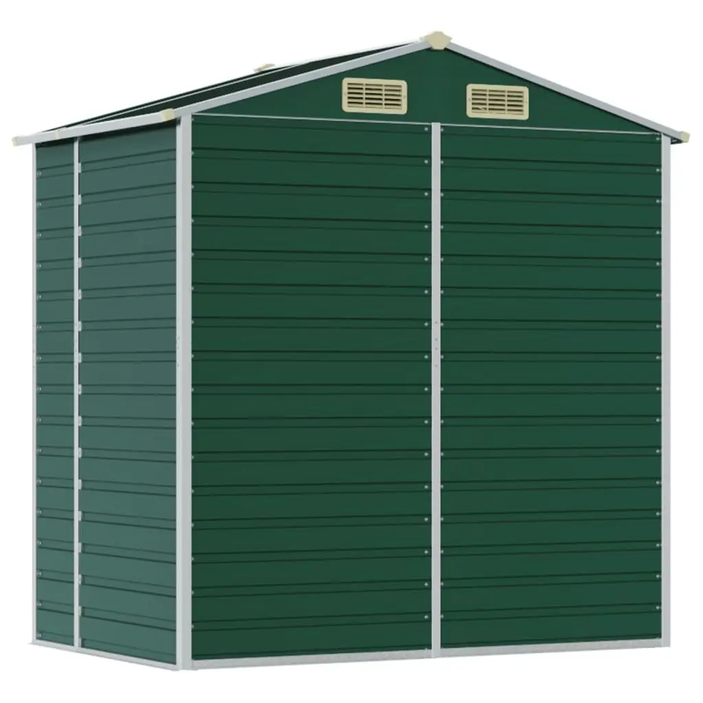 Garden Shed Green 191x130x198 cm Galvanised Steel 3188231