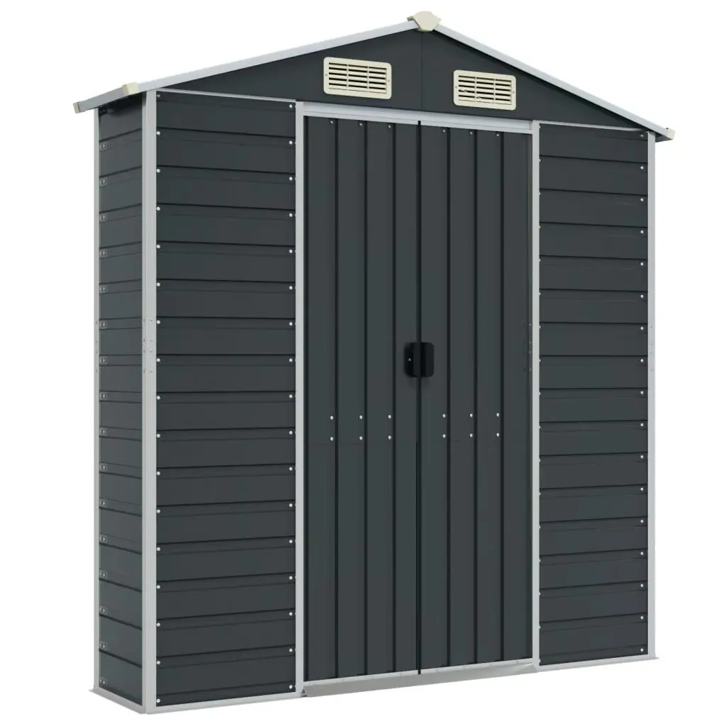 Garden Shed Anthracite 191x640x198 cm Galvanised Steel 3188259