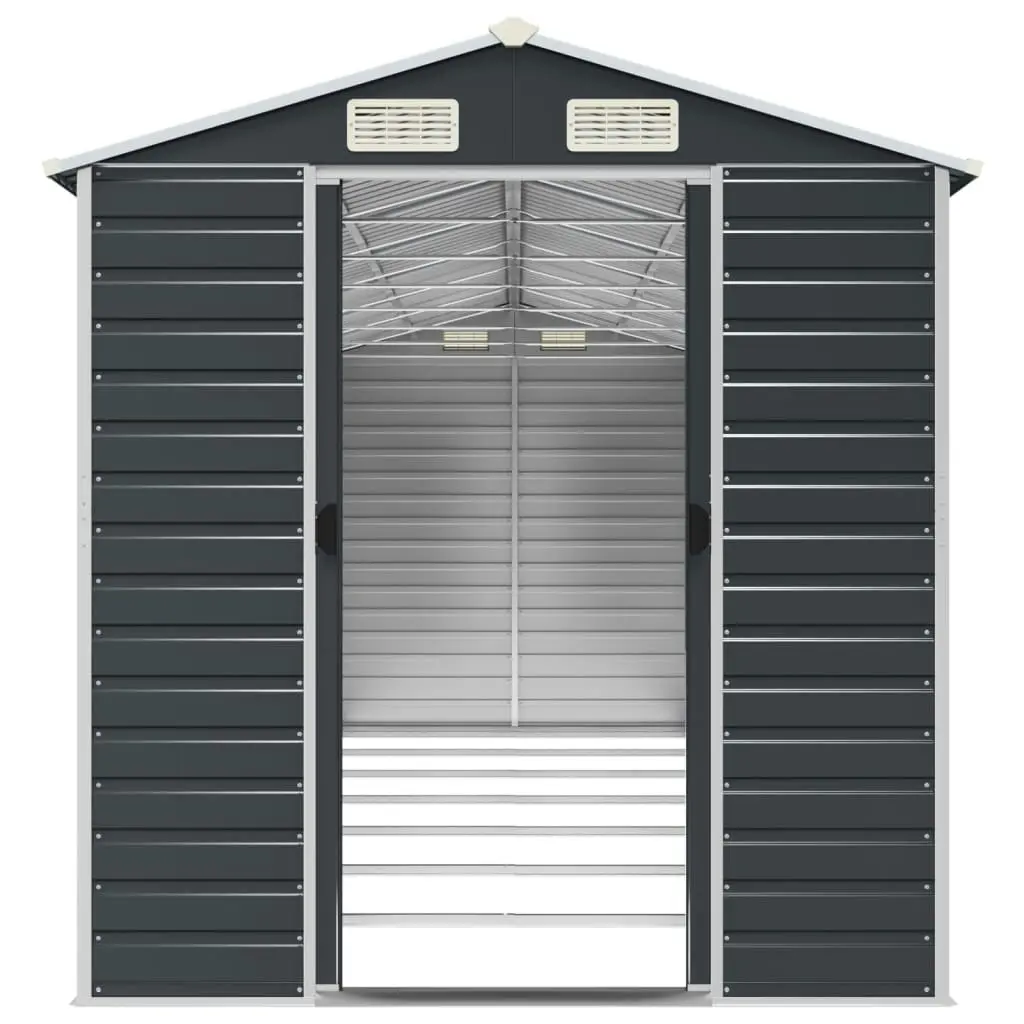 Garden Shed Anthracite 191x640x198 cm Galvanised Steel 3188259