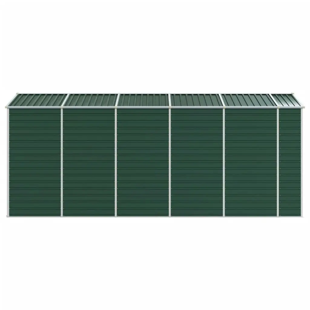 Garden Shed Green 191x470x198 cm Galvanised Steel 3188235