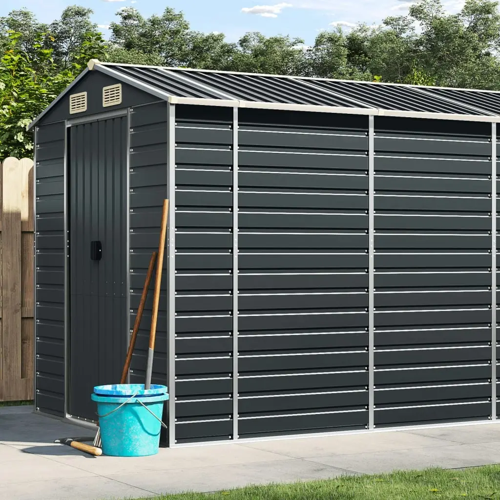 Garden Shed Anthracite 191x725x198 cm Galvanised Steel 3188260