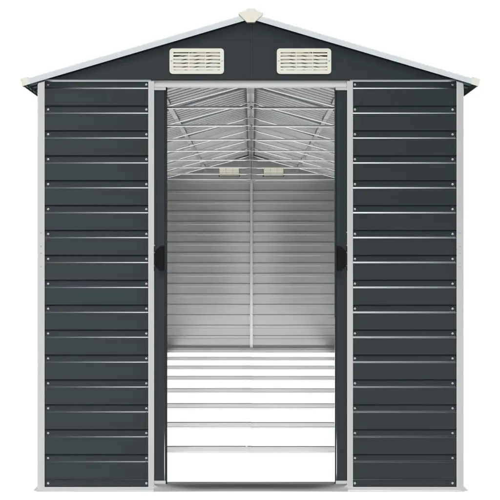 Garden Shed Anthracite 191x725x198 cm Galvanised Steel 3188260