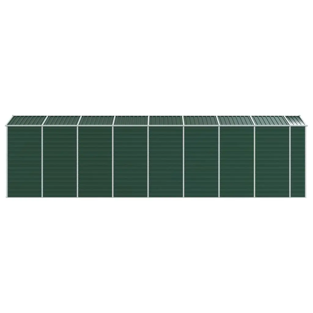 Garden Shed Green 191x725x198 cm Galvanised Steel 3188238