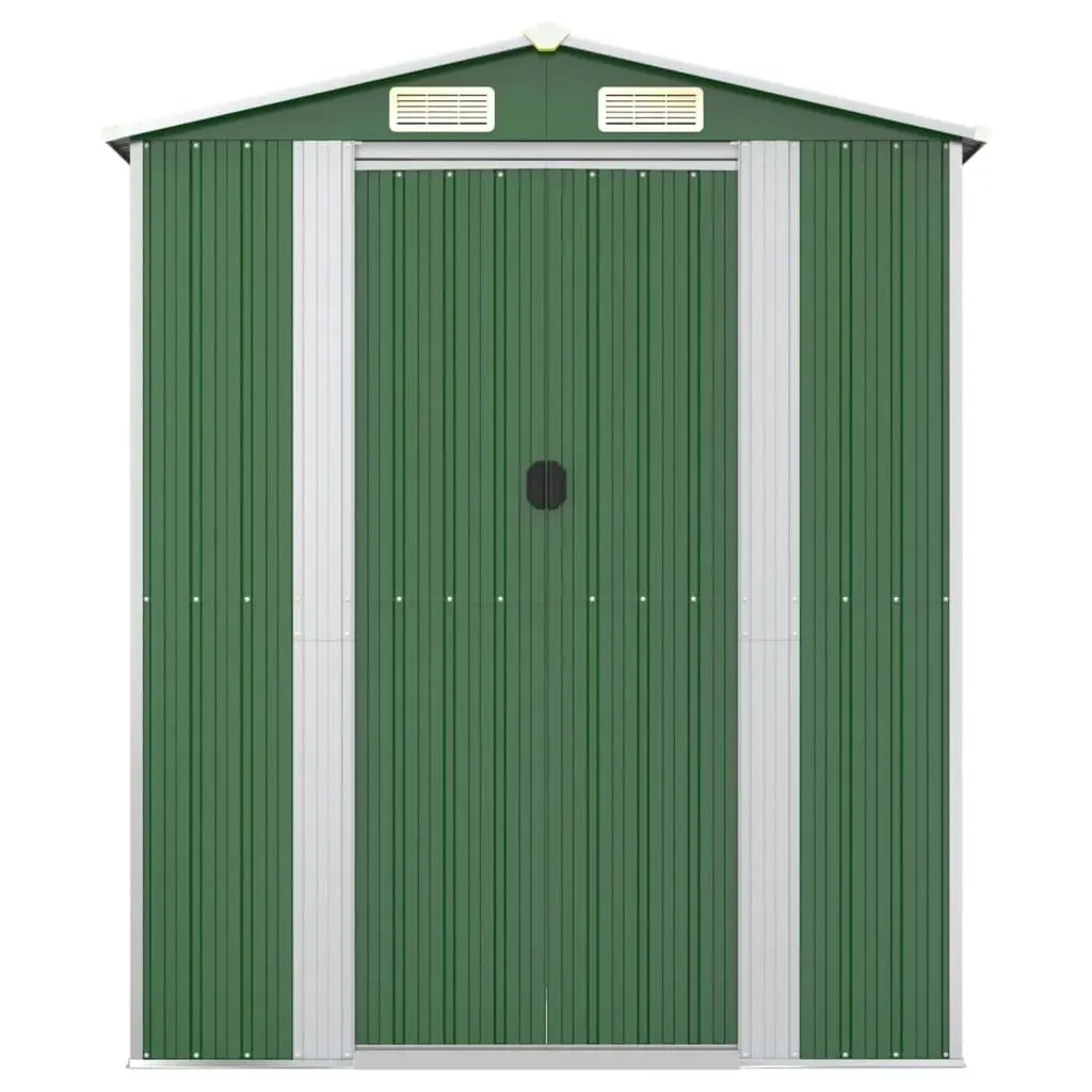 Garden Shed Green 192x108x223 cm Galvanised Steel 319267