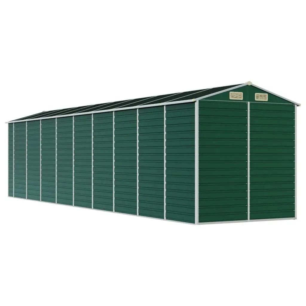 Garden Shed Green 191x810x198 cm Galvanised Steel 3188239