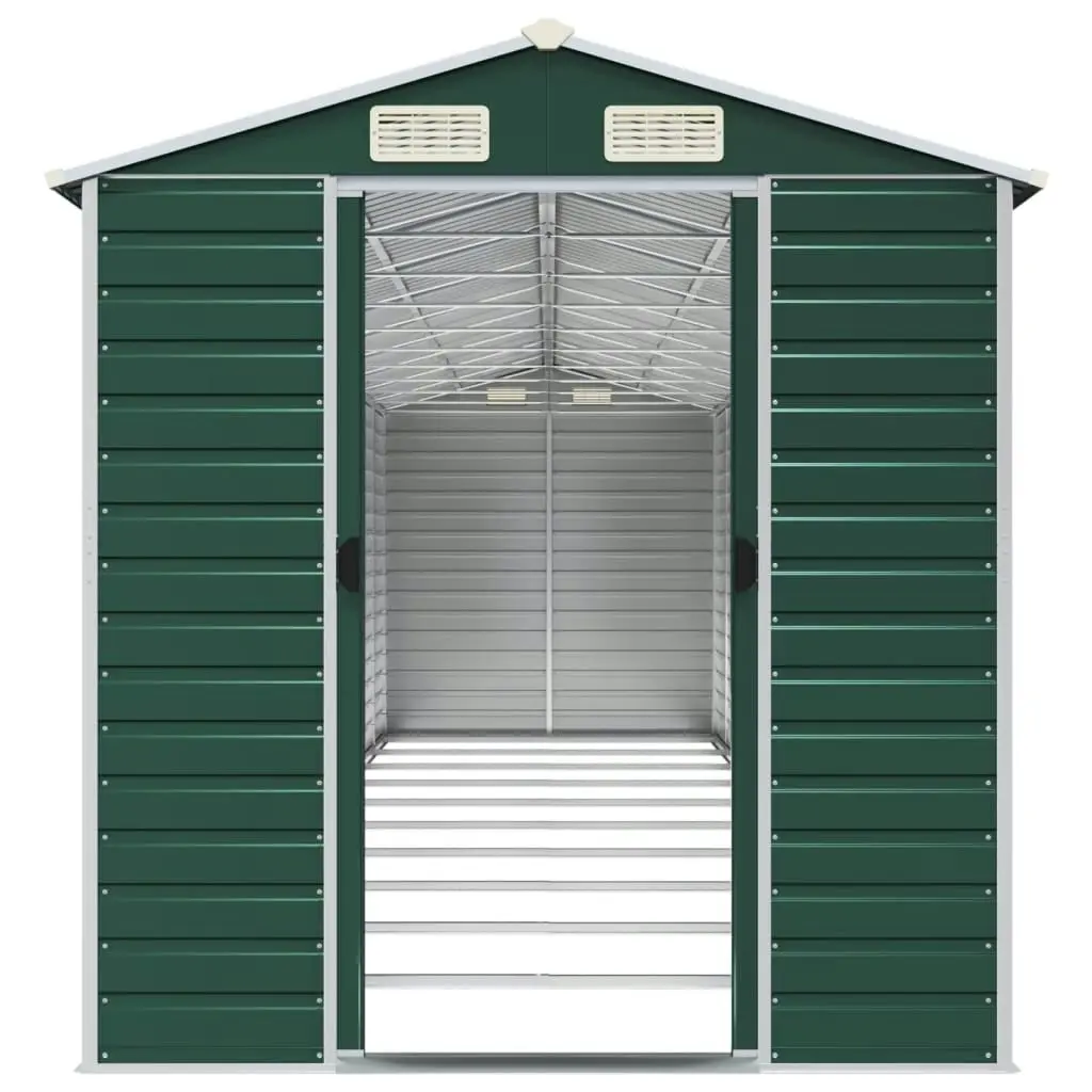 Garden Shed Green 191x895x198 cm Galvanised Steel 3188240