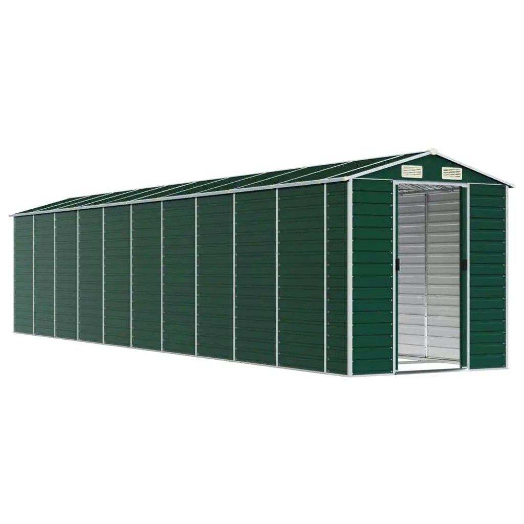 Garden Shed Green 191x895x198 cm Galvanised Steel 3188240