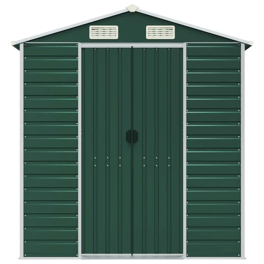 Garden Shed Green 191x895x198 cm Galvanised Steel 3188240