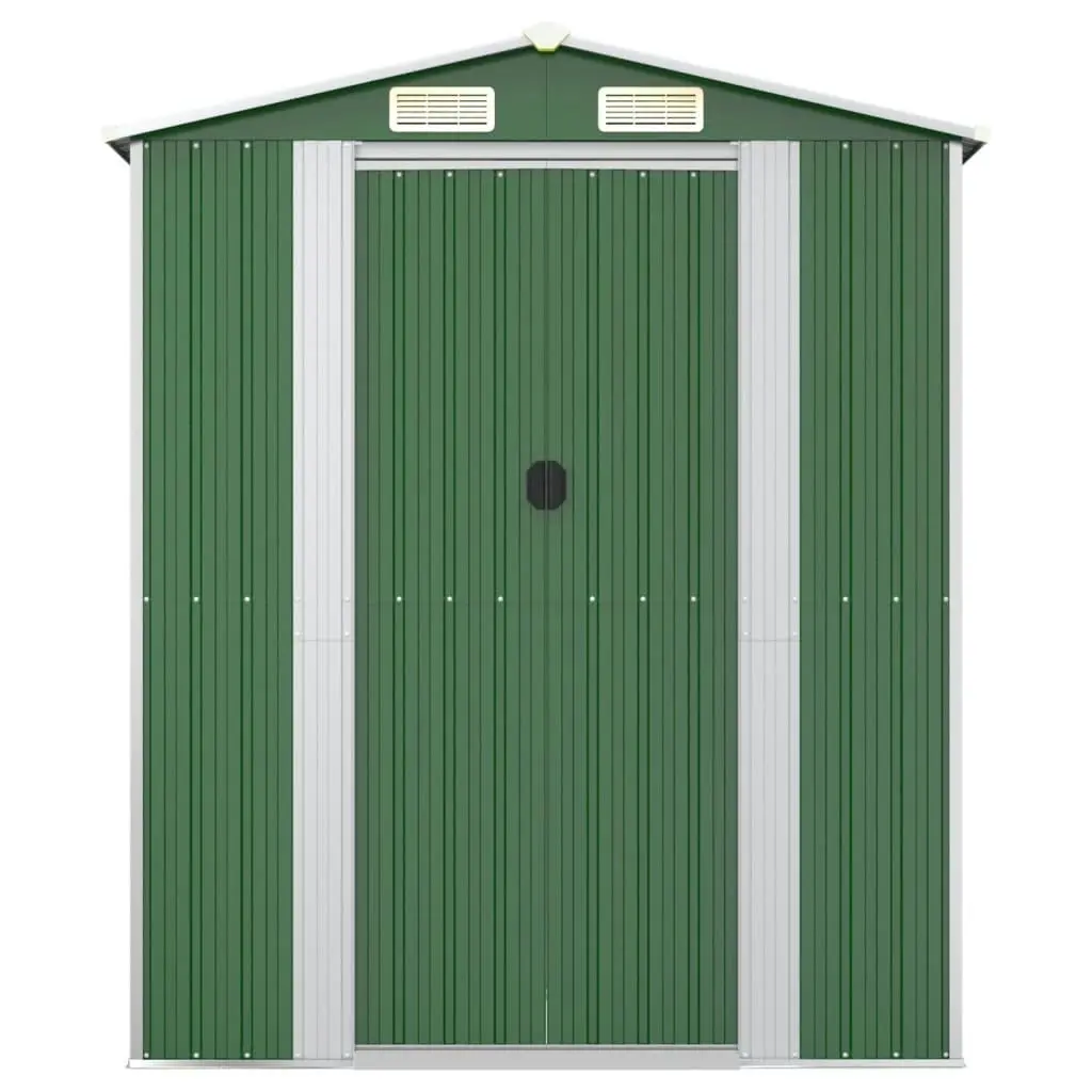 Garden Shed Green 192x274x223 cm Galvanised Steel 3147428