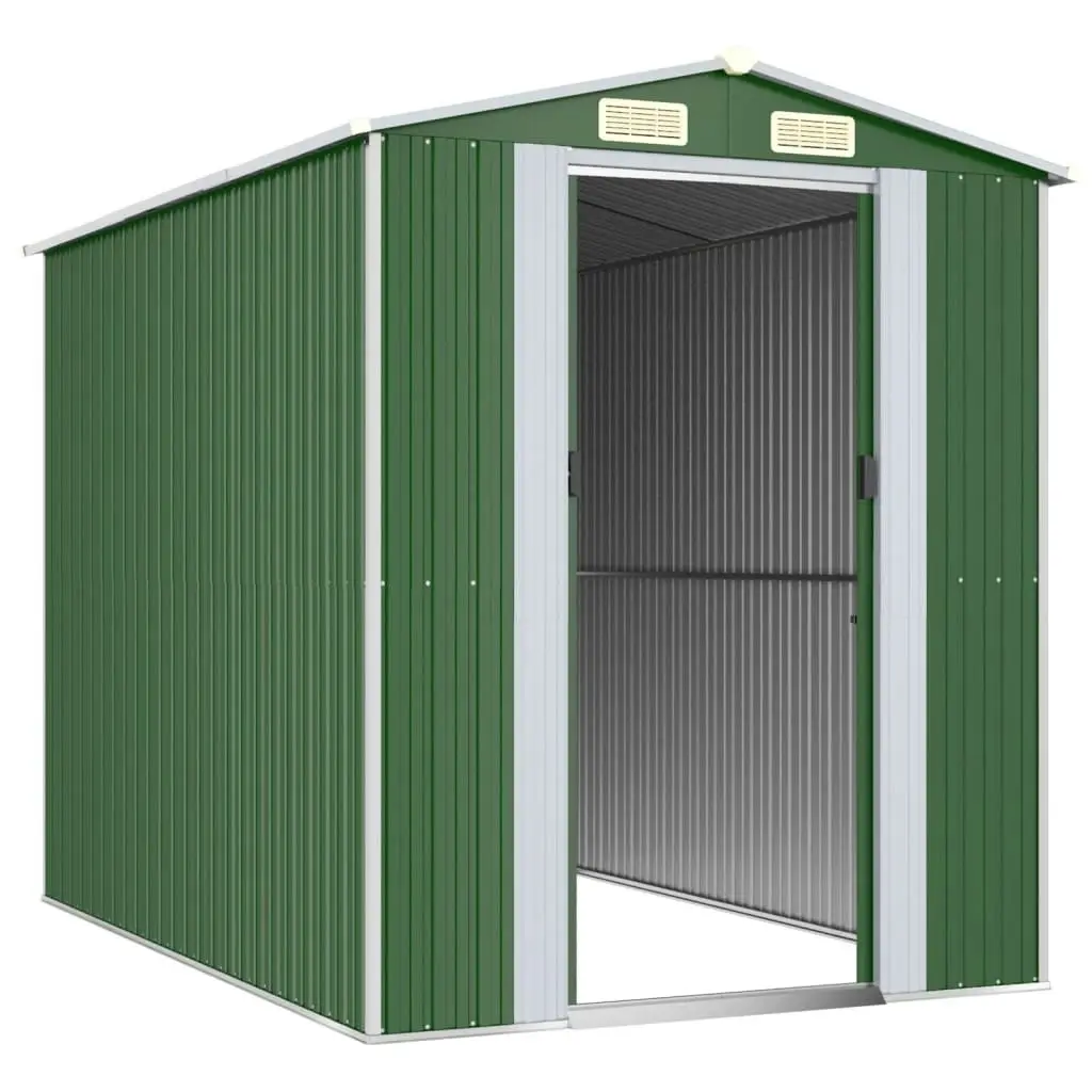 Garden Shed Green 192x274x223 cm Galvanised Steel 3147428