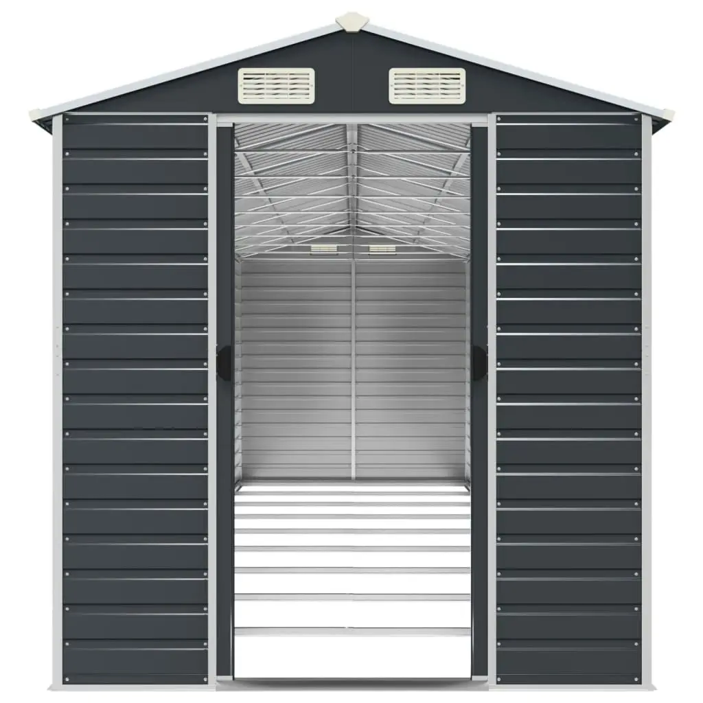 Garden Shed Anthracite 191x810x198 cm Galvanised Steel 3188261