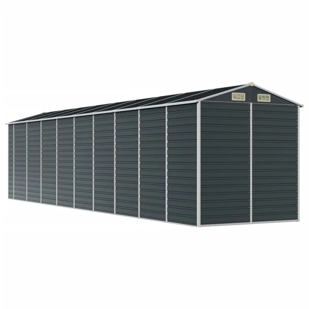 Garden Shed Anthracite 191x810x198 cm Galvanised Steel 3188261