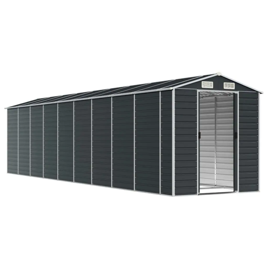 Garden Shed Anthracite 191x810x198 cm Galvanised Steel 3188261