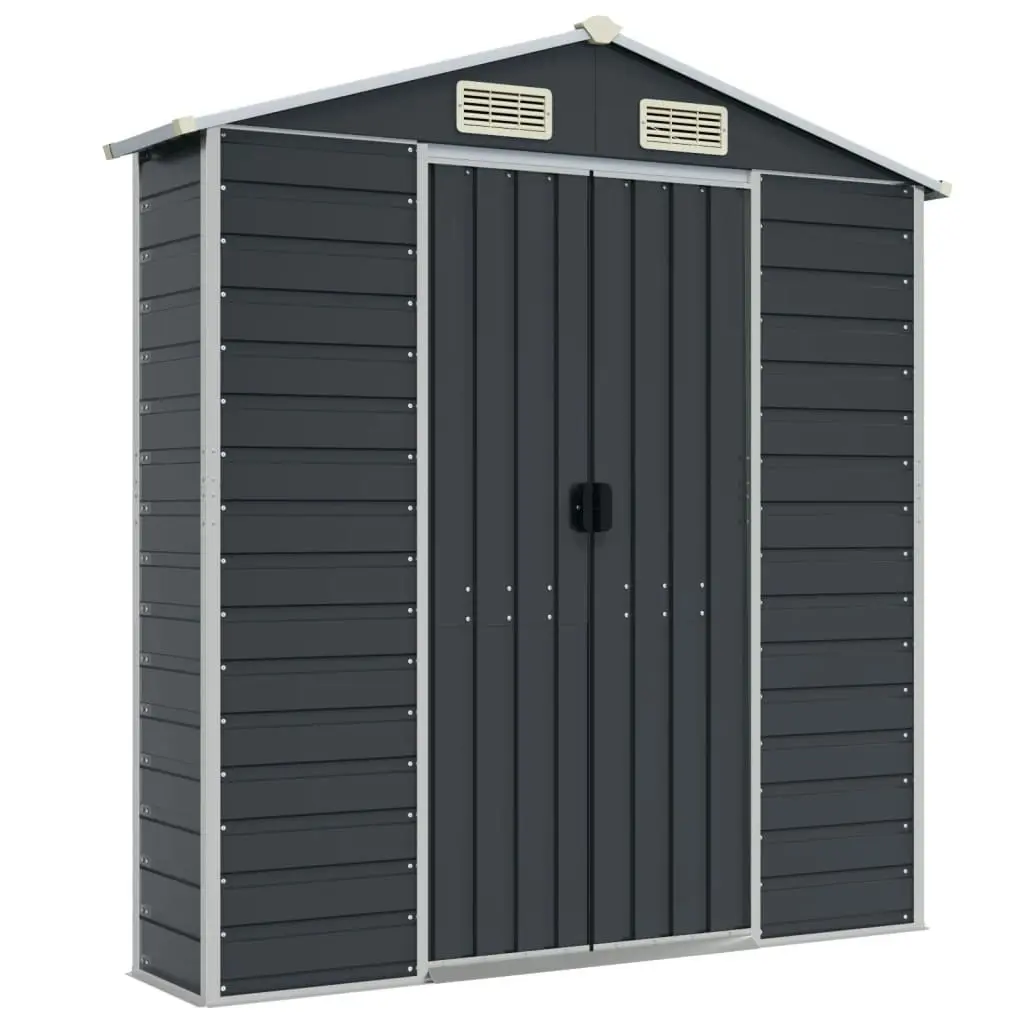 Garden Shed Anthracite 191x810x198 cm Galvanised Steel 3188261