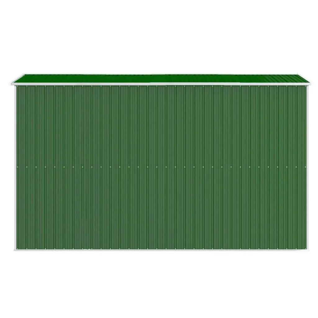 Garden Shed Green 192x357x223 cm Galvanised Steel 3147429