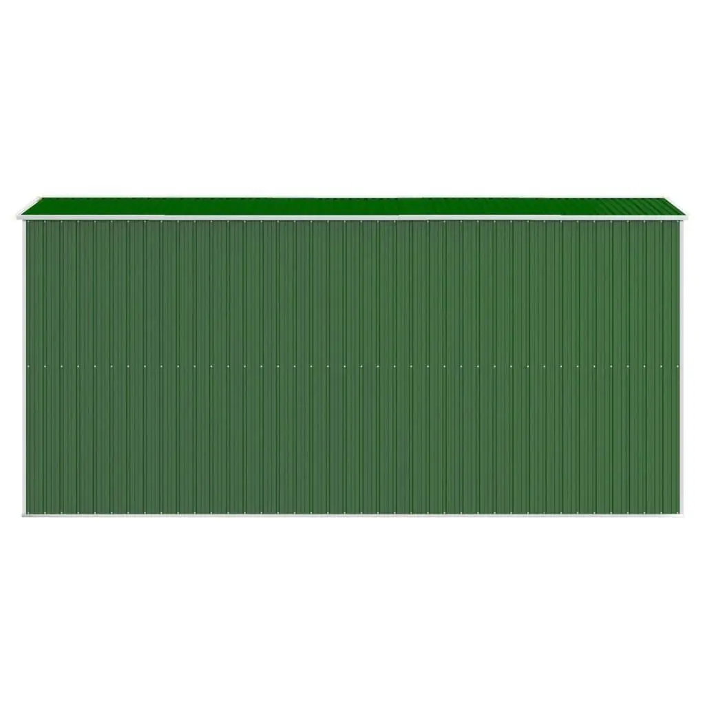 Garden Shed Green 192x440x223 cm Galvanised Steel 3147430