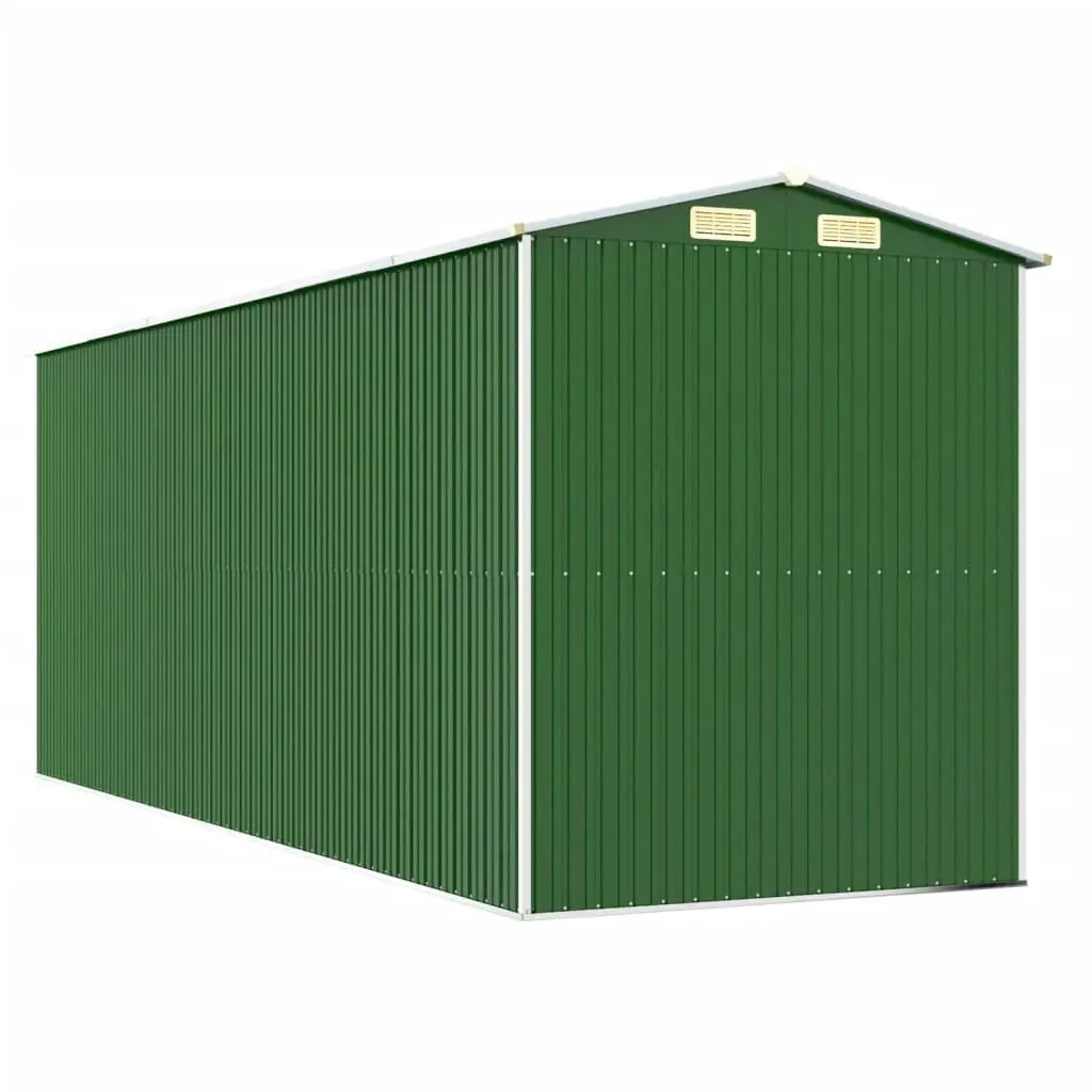 Garden Shed Green 192x523x223 cm Galvanised Steel 3147431