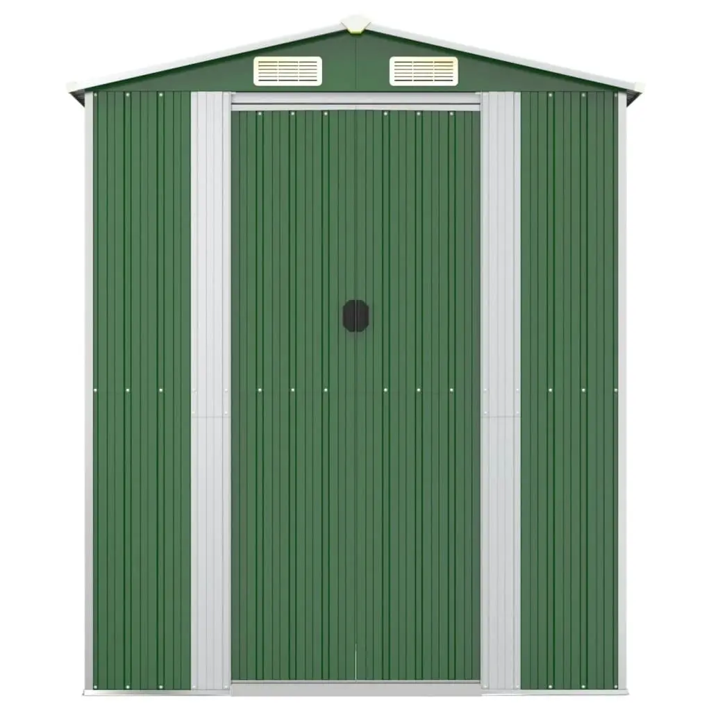 Garden Shed Green 192x689x223 cm Galvanised Steel 3147433